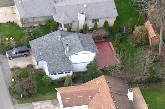 Arial view of property