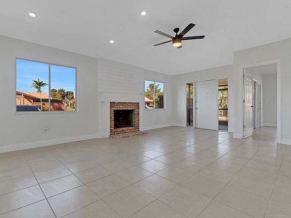 Large living area with high vaulted ceilings