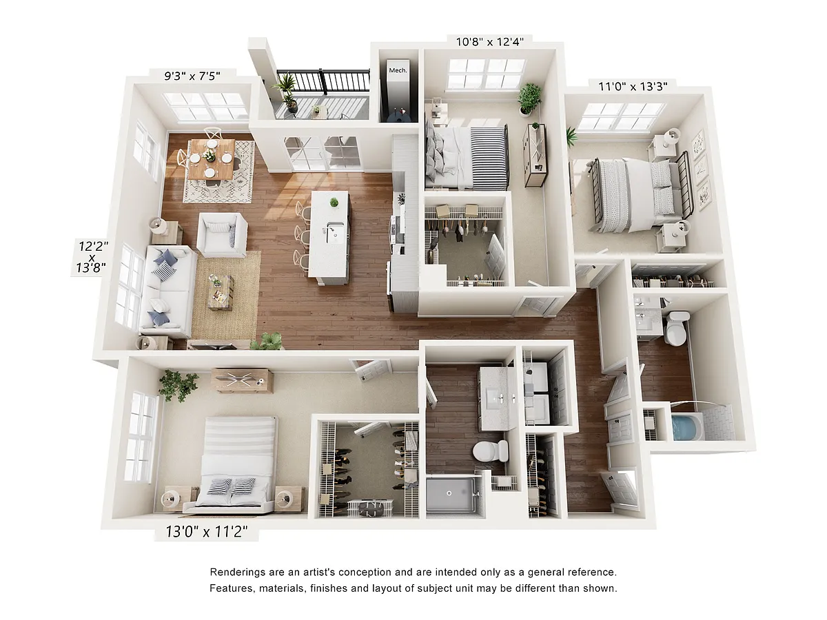 Floor plan Three Bed C2