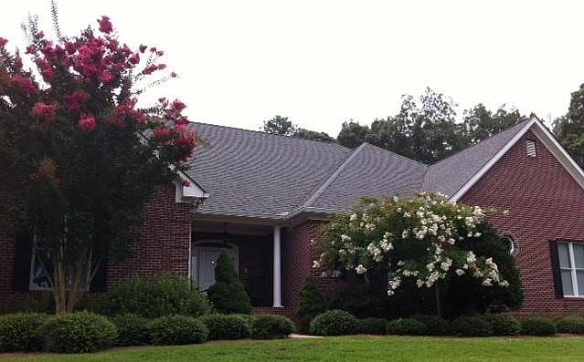 Front of house in spring