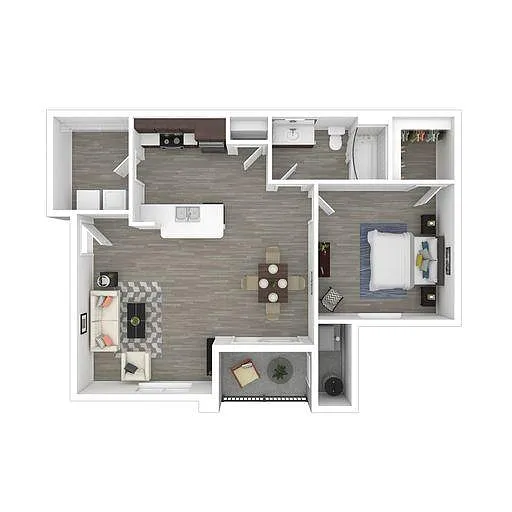 Floor plan 1X1-795