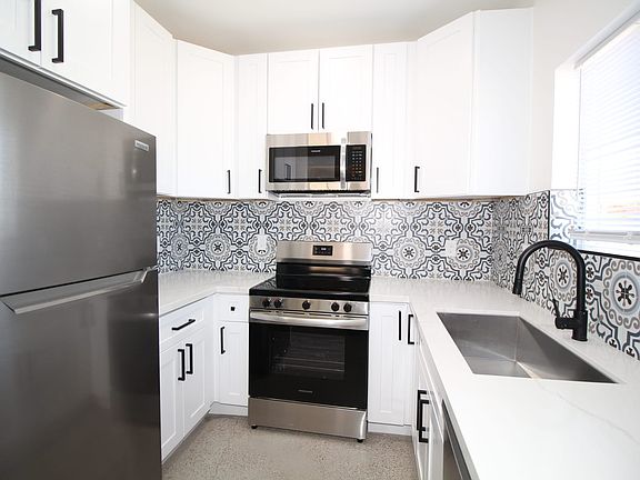 Kitchen with all new appliances.