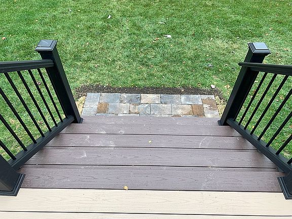 Stairs from deck to yard