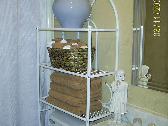 Guest bath with faux finished walls