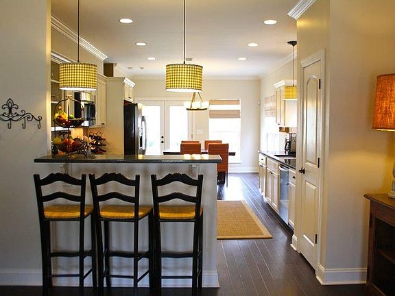 Bar Area Conveniently Located Between Kitchen and Living