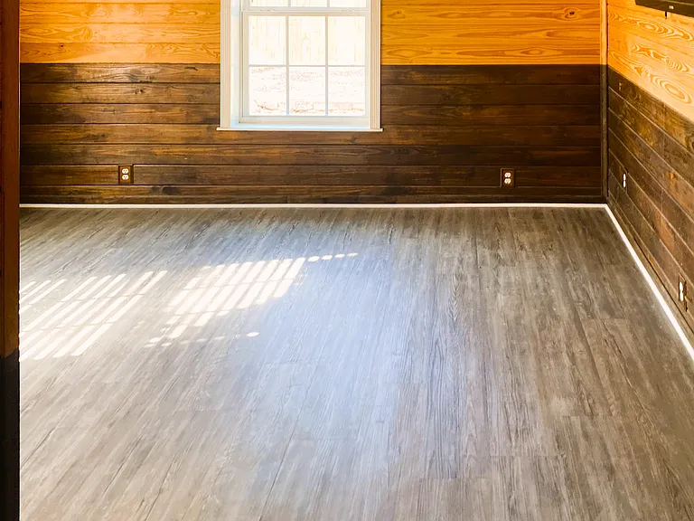 Front bedroom from hallway. Comes with mounted TV