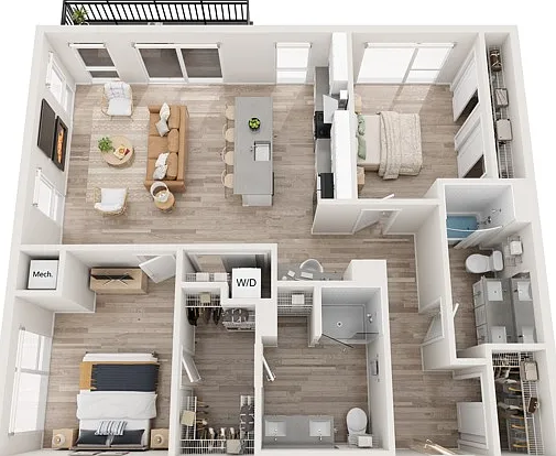 Plan C8 | 2 bedroom, 2 bathroom Plan C8 | 2 bedroom, 2 bathroom