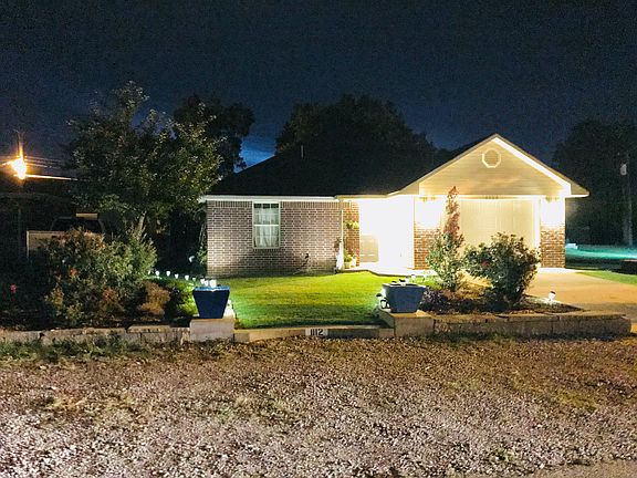 Night view of front porch