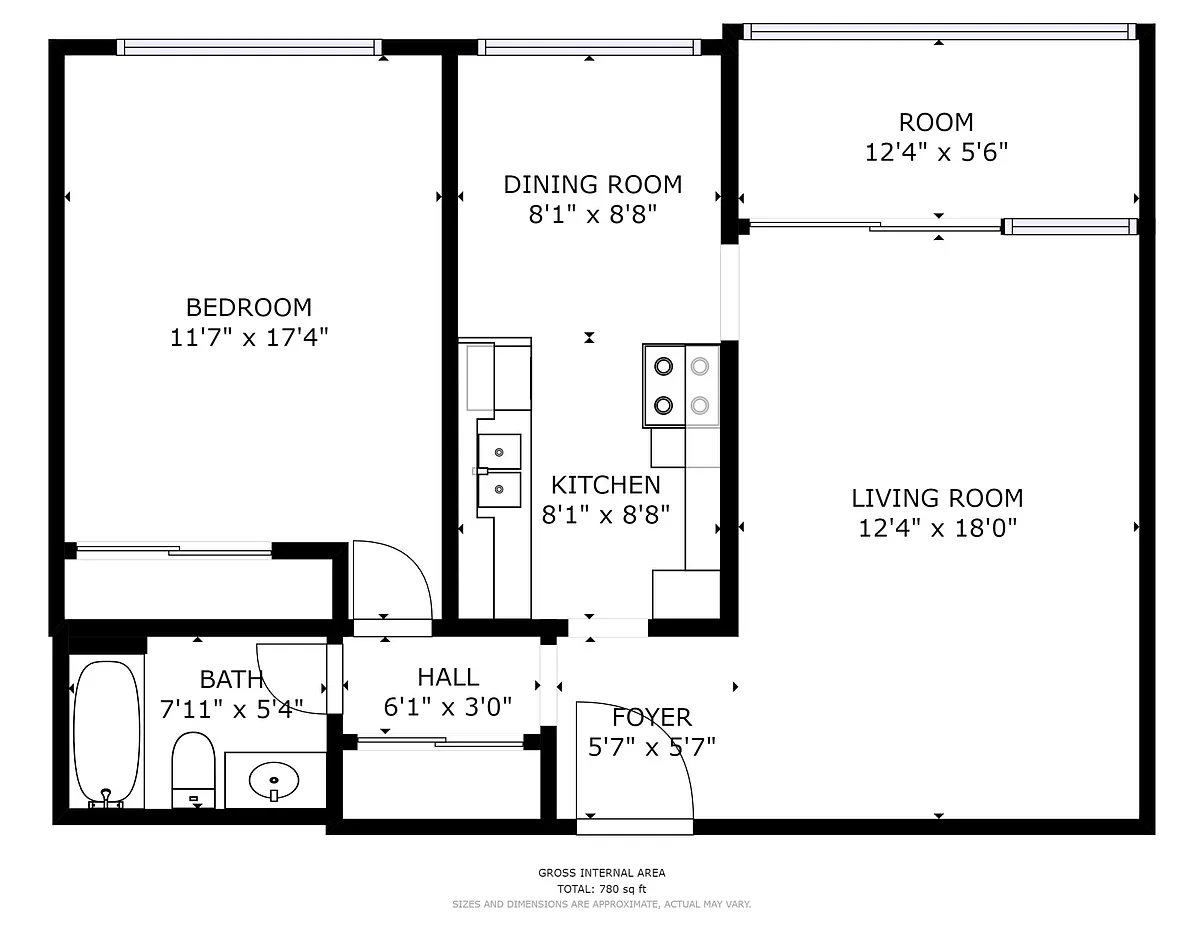 Floor plan One Bedroom