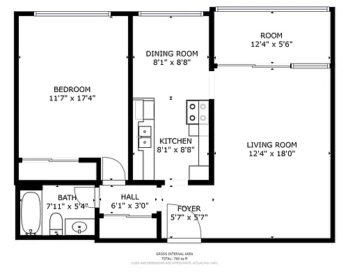 Floor plan One Bedroom