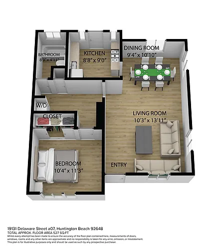 Floor plan 1 Bedroom 1 Bathroom