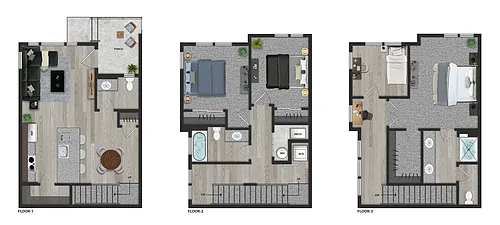Floor plan 4X2.5-END UNIT