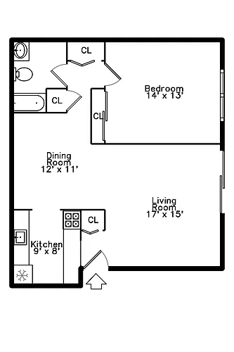 Floor plan One Bedroom