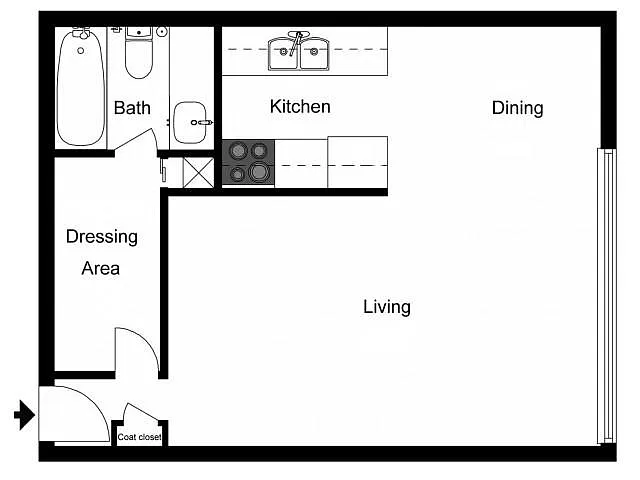 Floor plan Studio