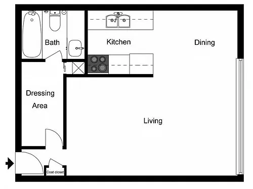 Floor plan Studio