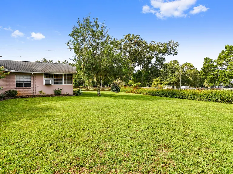 Fenced back yard