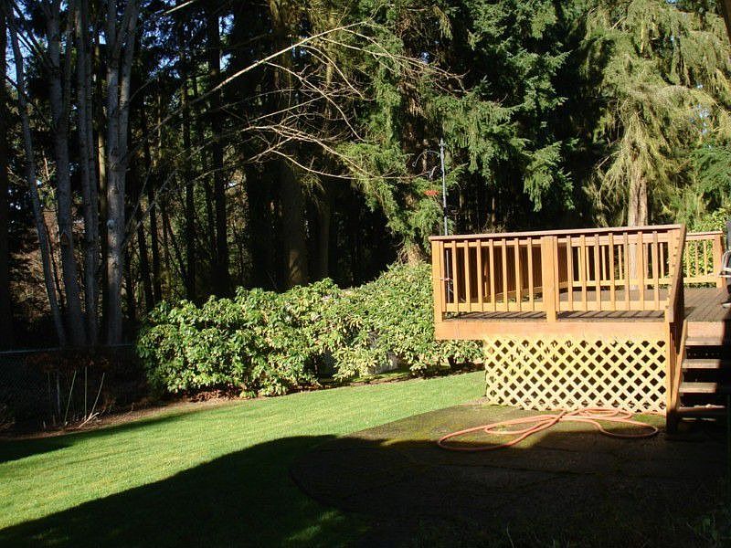 Nice deck and patio with 2 gas bbq hookups; fenced backyard is open to wooded area with trail that leads to neighborhood park & pool.