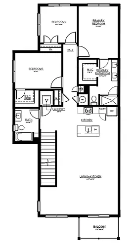 Floor plan 3 Bed Penthouse