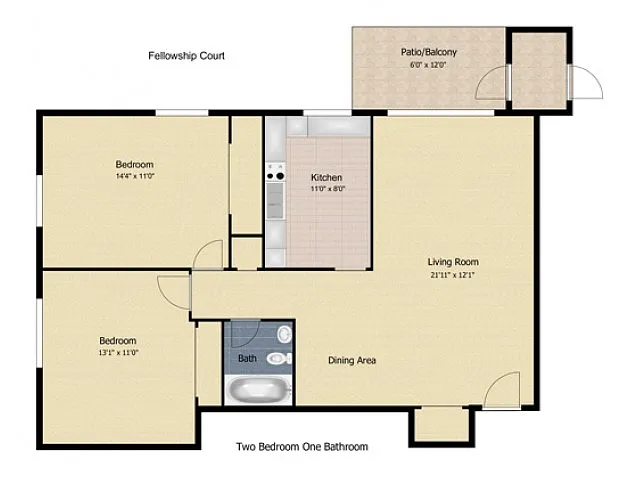 Floor plan 2 Bedroom