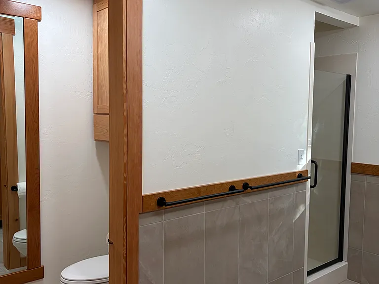 there are 2 skylights in the downstairs master bath