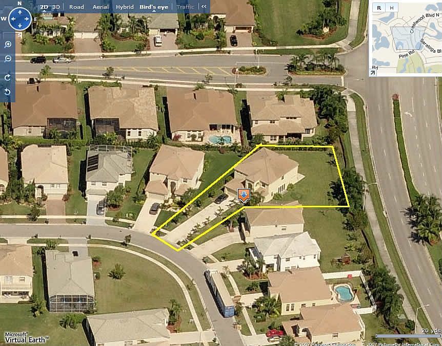 Birds eye view of home
