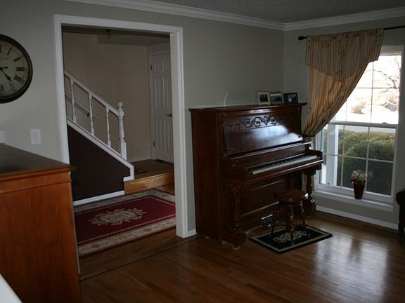 View into entryway from living room