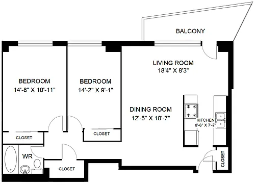 Floor plan 2 Bedroom
