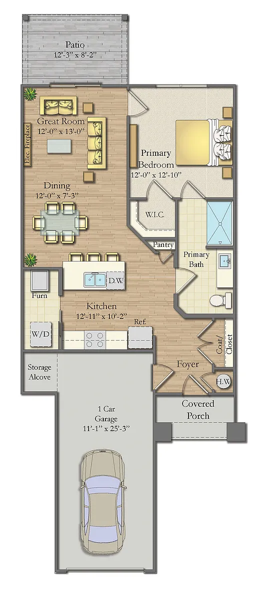 Floor plan Bedford Townhome