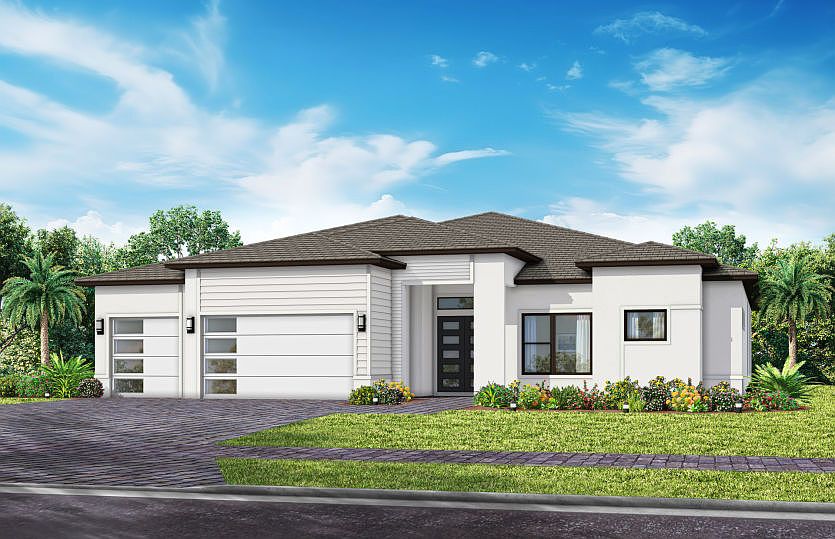 Exterior MD3 with glass garage door option