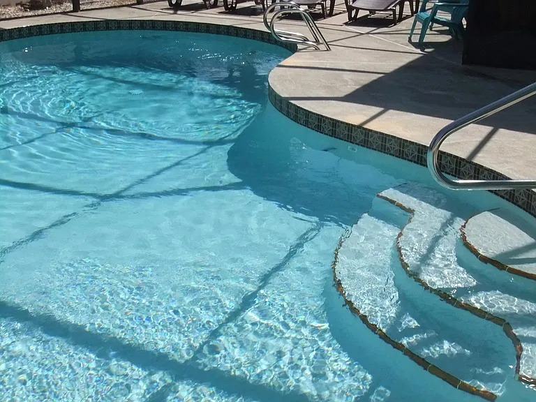 The pool on a sunny day.