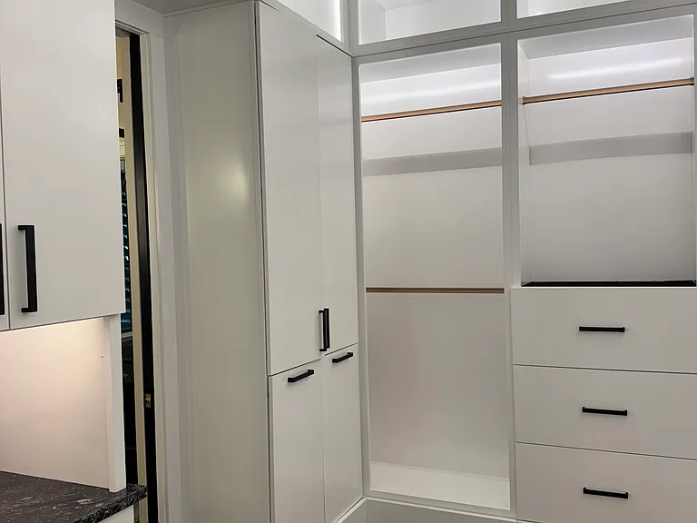 Custom Closet with two wine coolers