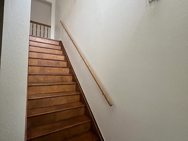 Stairwell to master bedroom.