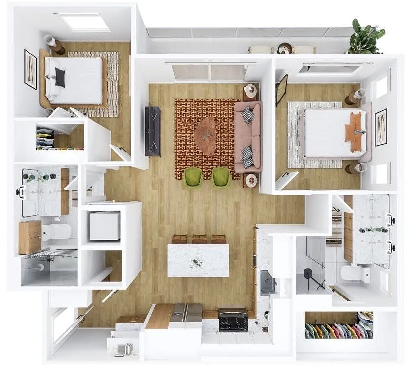 Floor plan 2X2 B