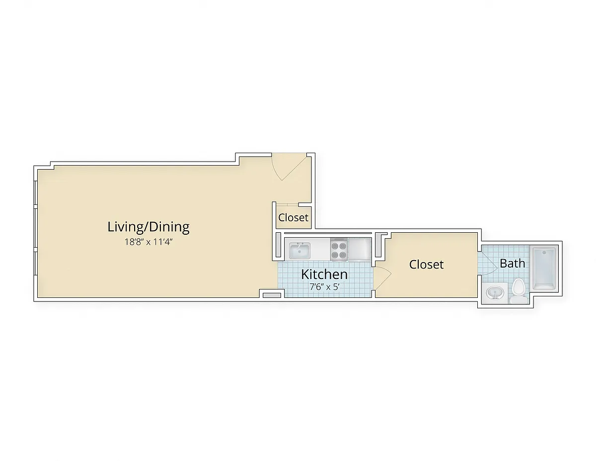 Floor plan Large Studio