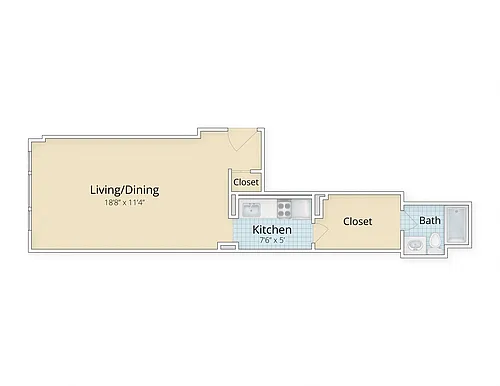 Floor plan Large Studio