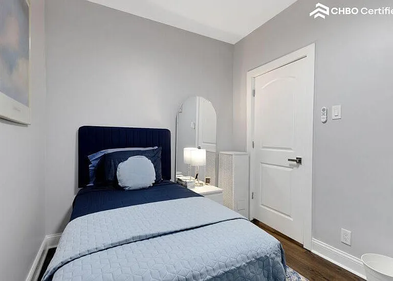 Main Level Twin Blue Bedroom