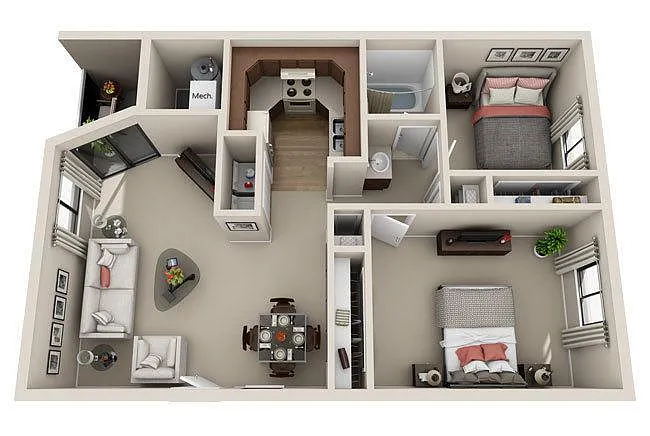 Floor plan Two Bedroom