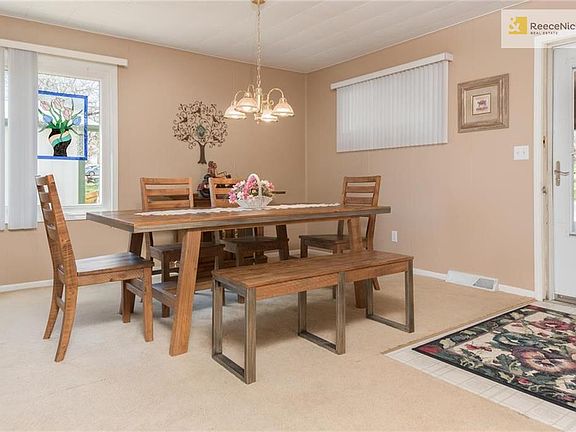 You enter into a full formal dining room.  Double size coat closet at door.