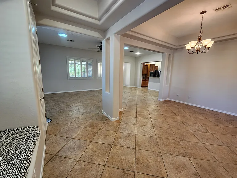 View into living area from front door
