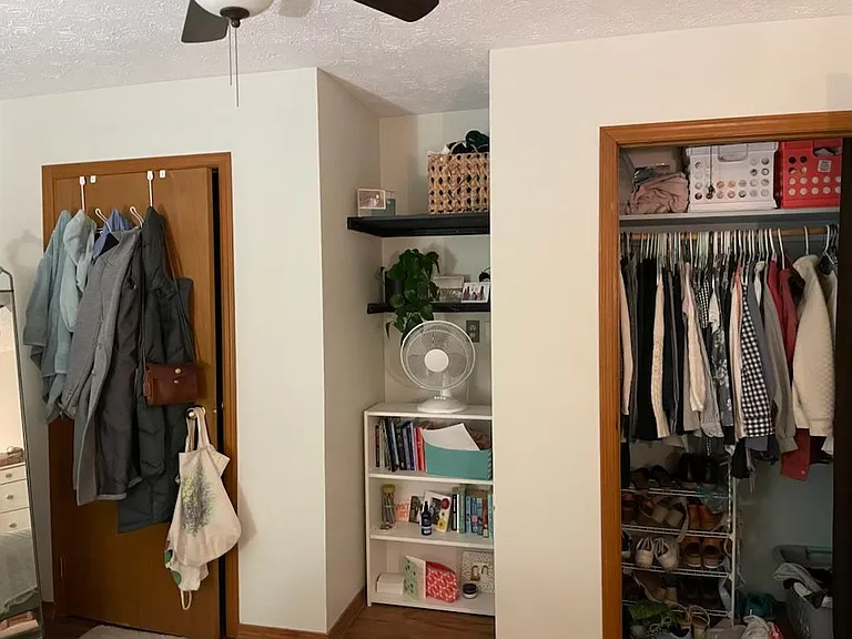 Downstairs bedroom double closets