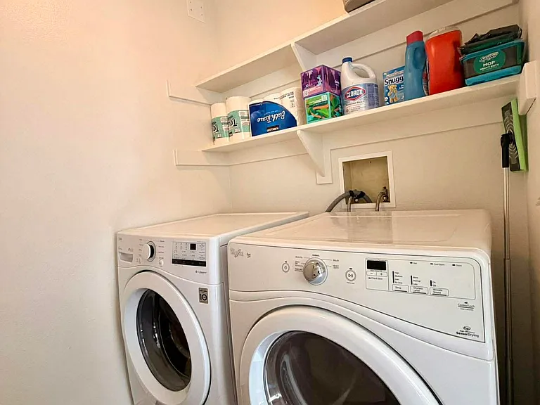 In-home washer and dryer.