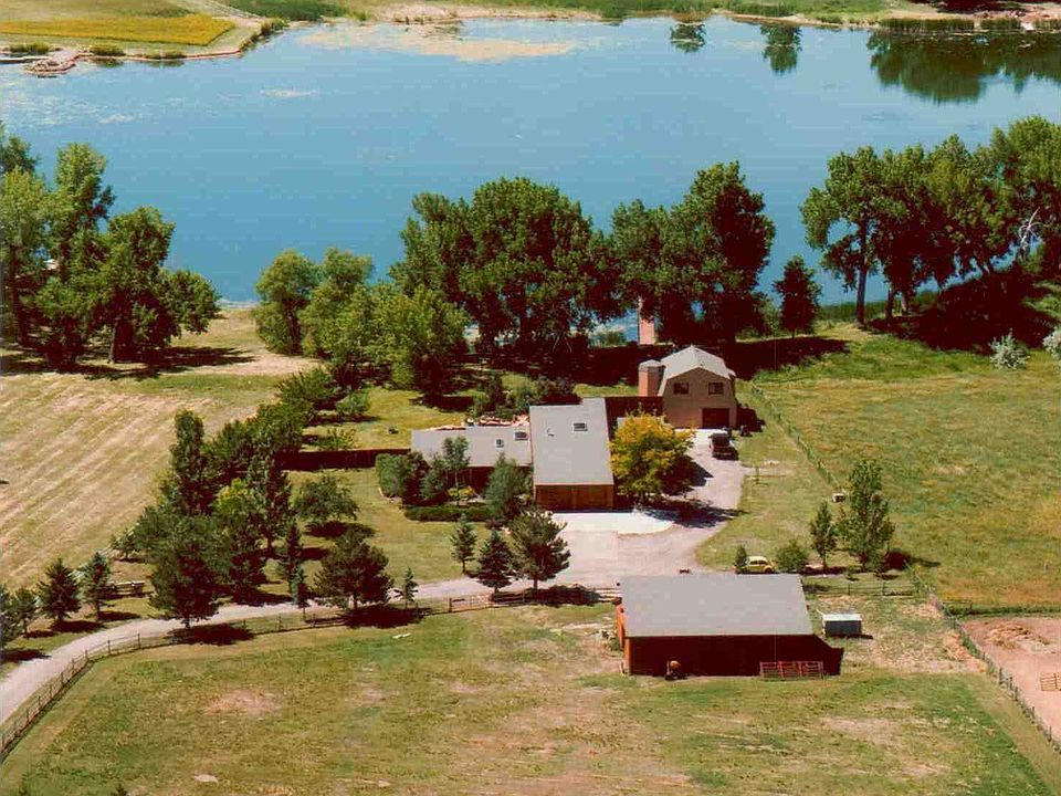 Aerial view home guest house and lake
