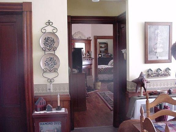 Kitchen dining area into Lvg Rm into Bdrm