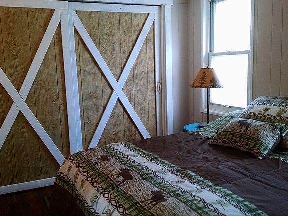 Custom barn doors master bed