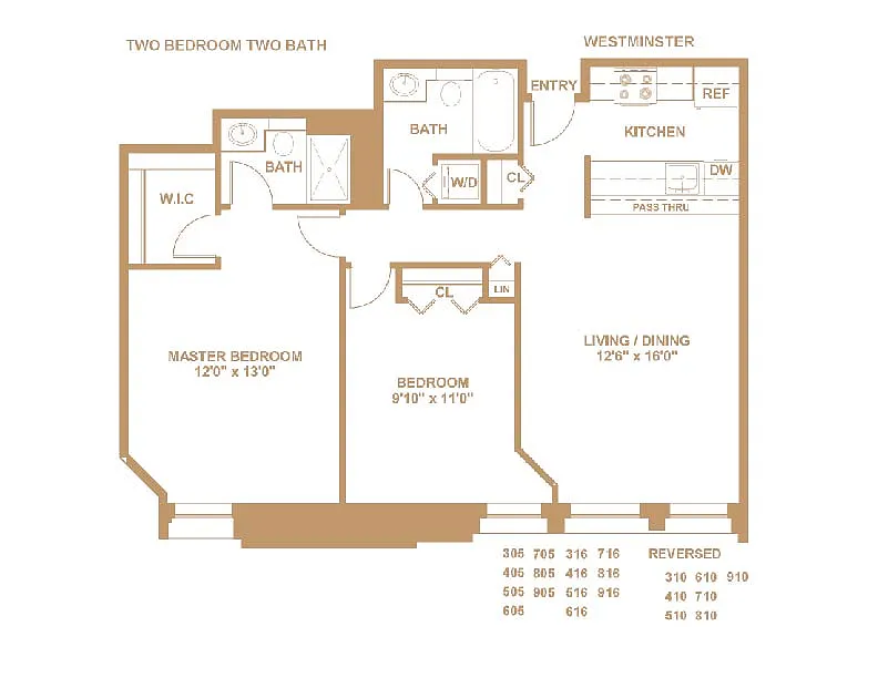 Floor plan Westminister