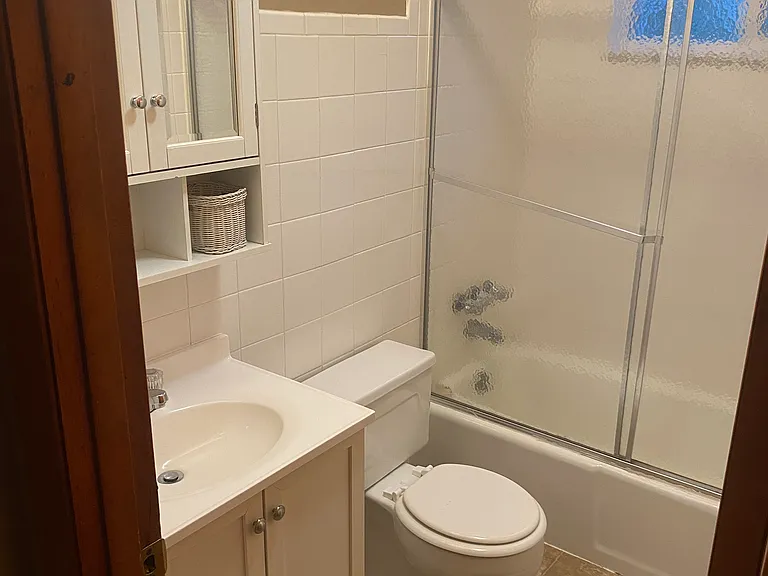 Wider view of Bathroom.
