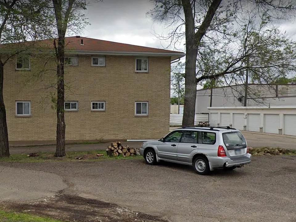 Building south with parking