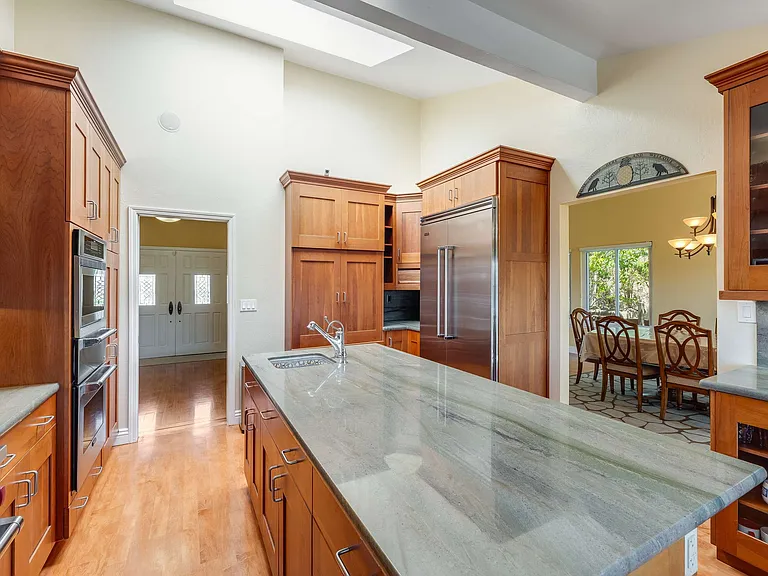 Kitchen with skylight