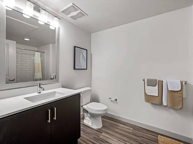 Updated Bathroom at G12 Apartments in Los Angeles, CA 90015