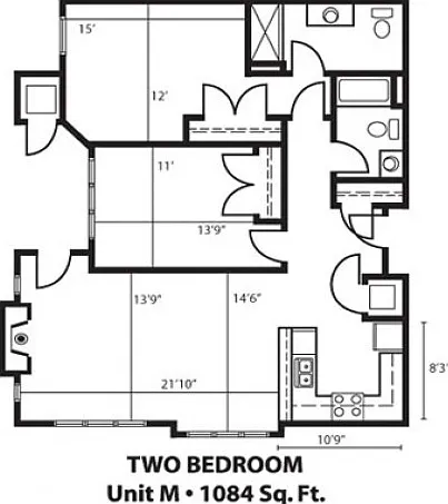 2 Bed M 2 Bed M